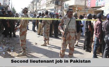 Second Lieutenant Job in Pakistan